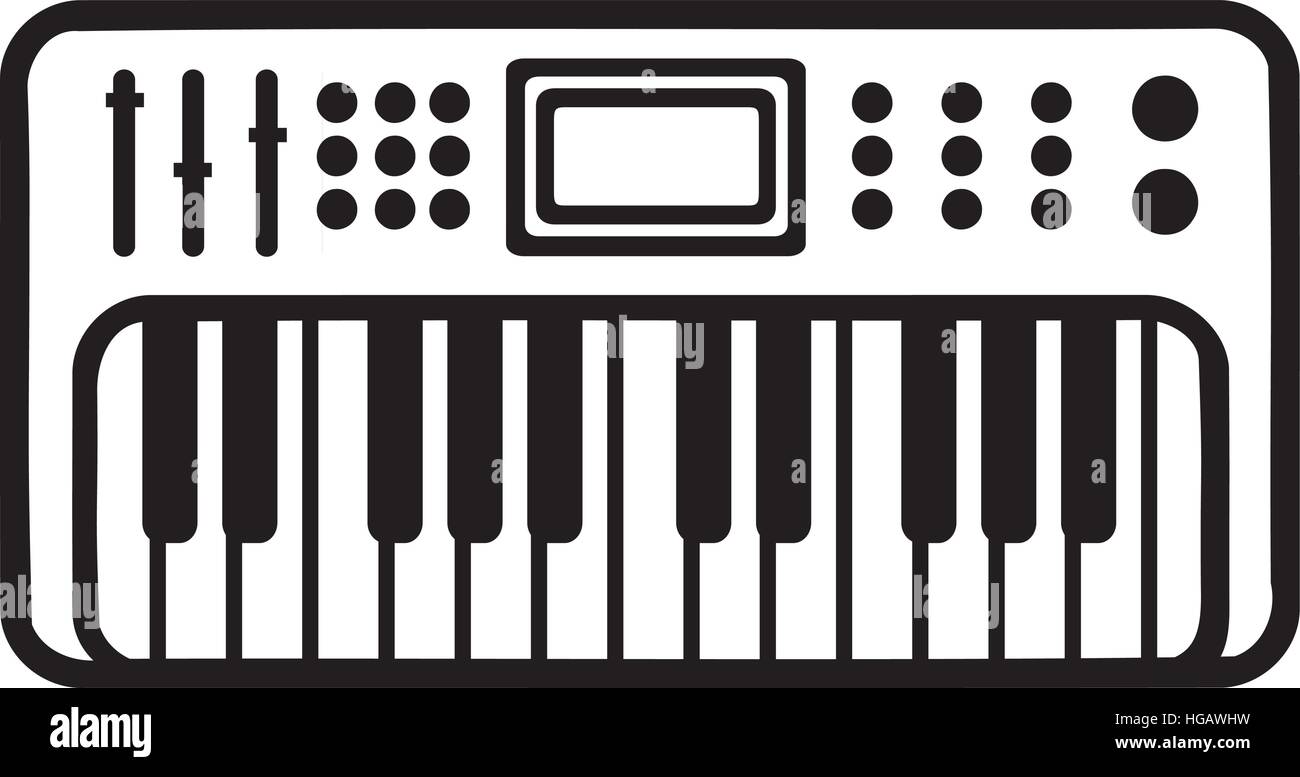 L'icône du clavier du piano électronique Image Vectorielle Stock - Alamy
