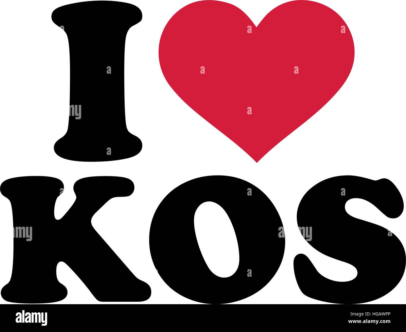 J’aime kos Illustration de Vecteur