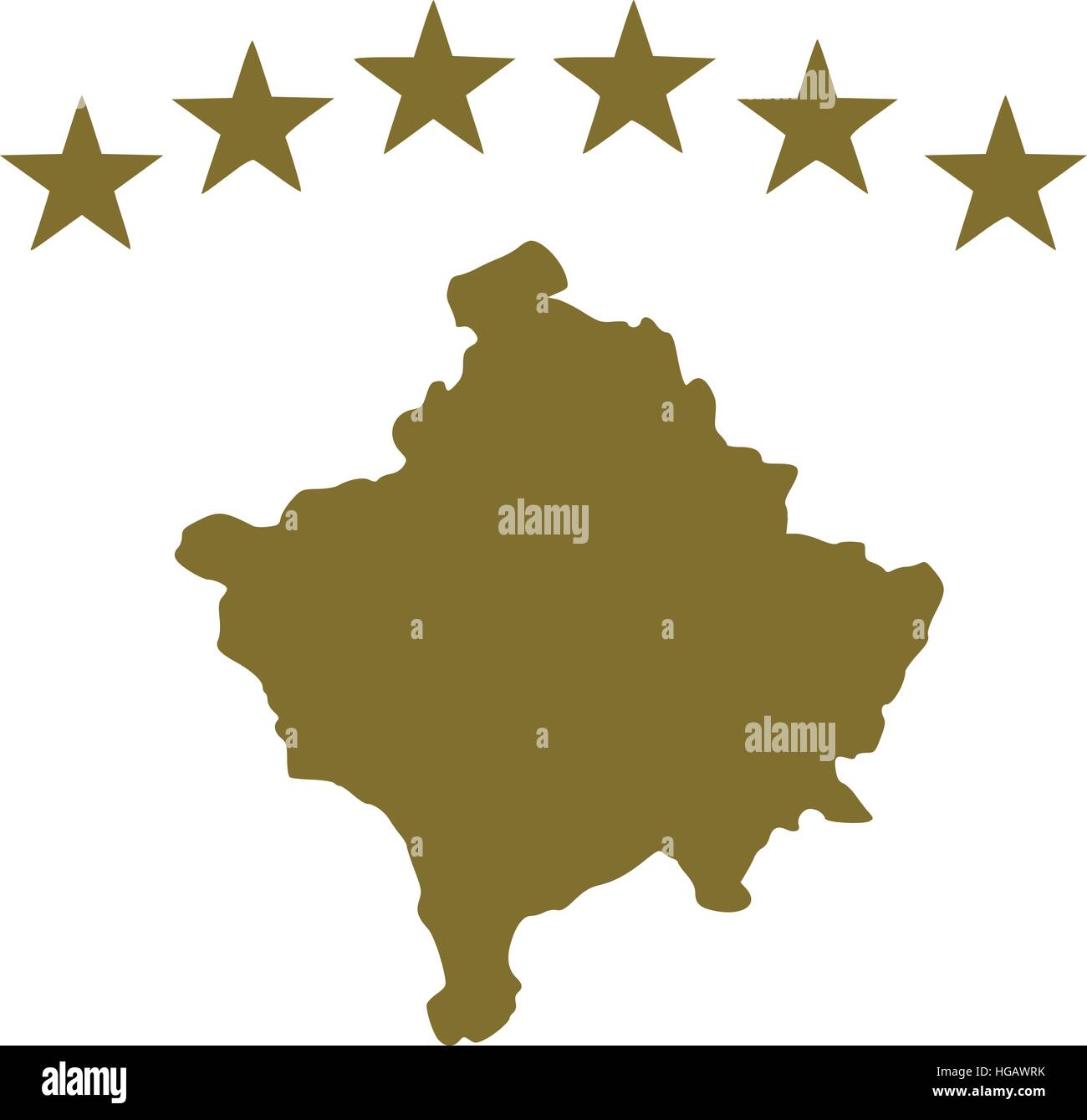 Carte de Kosovo Illustration de Vecteur