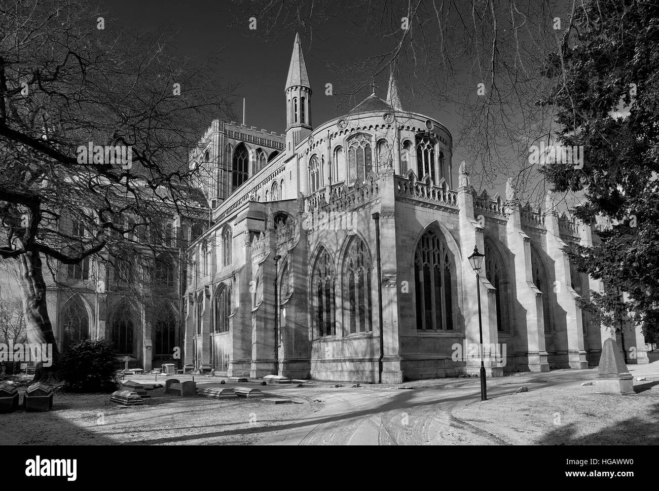 Le printemps, la Ville de Peterborough Peterborough City, Cathédrale, Cambridgeshire, Angleterre Banque D'Images