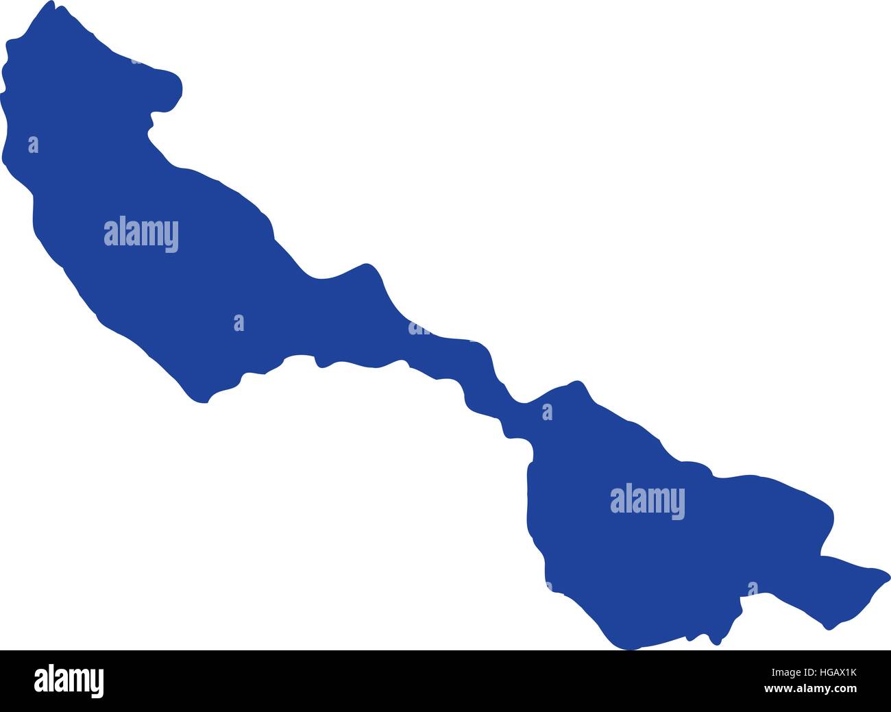 Le lac Wolfgangsee silhouette Illustration de Vecteur