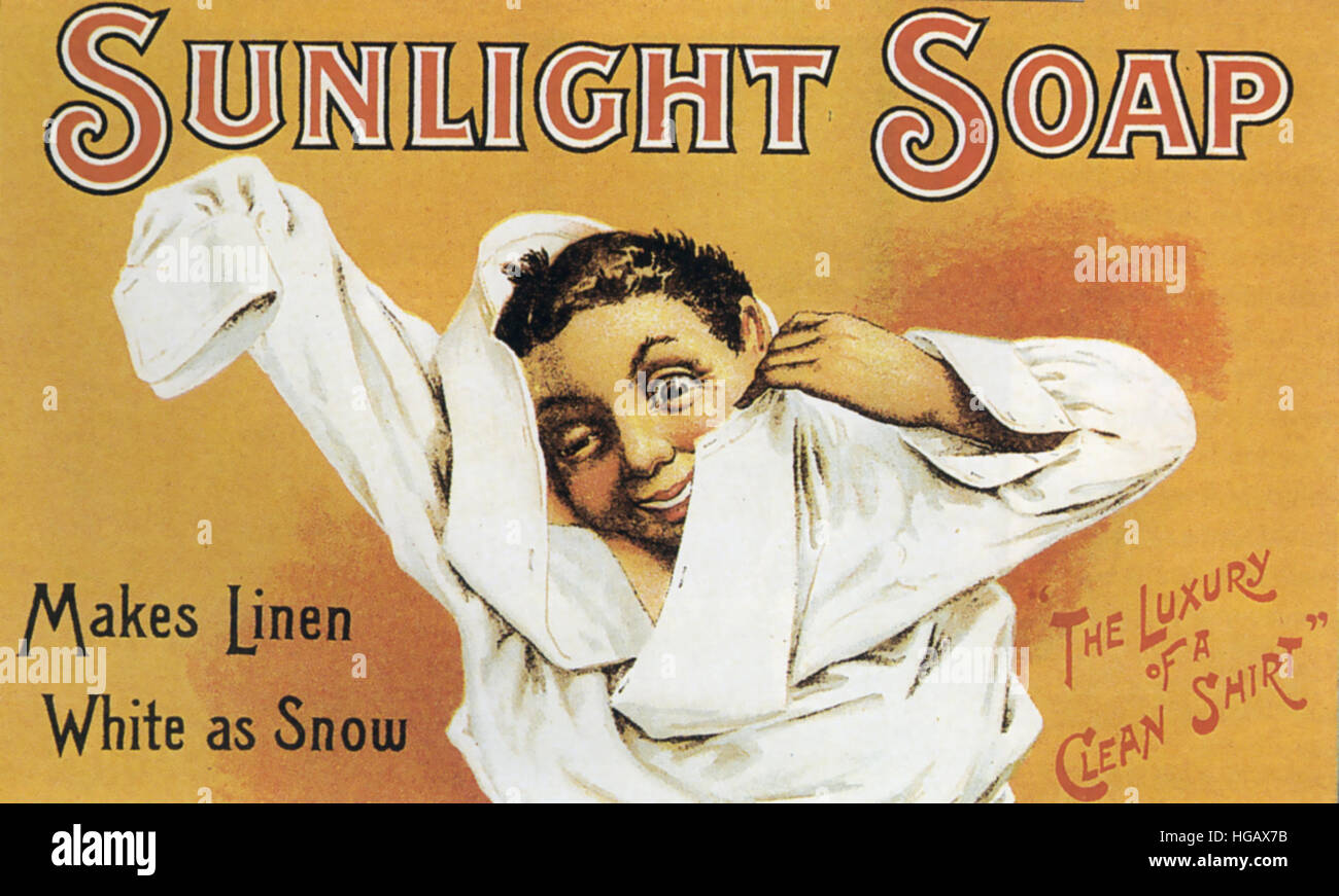 Savon SUNLIGHT poster vers 1890 Banque D'Images