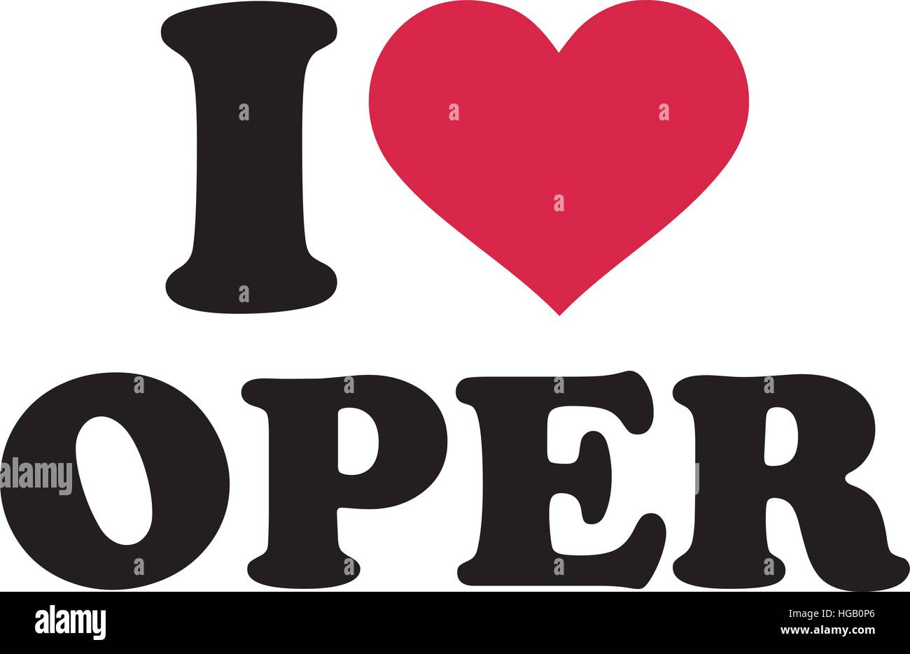 J'adore l'opéra allemand Illustration de Vecteur