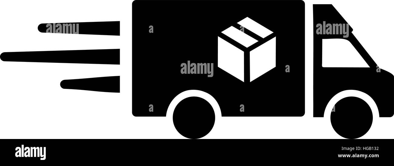 Camion de livraison pour les colis Illustration de Vecteur