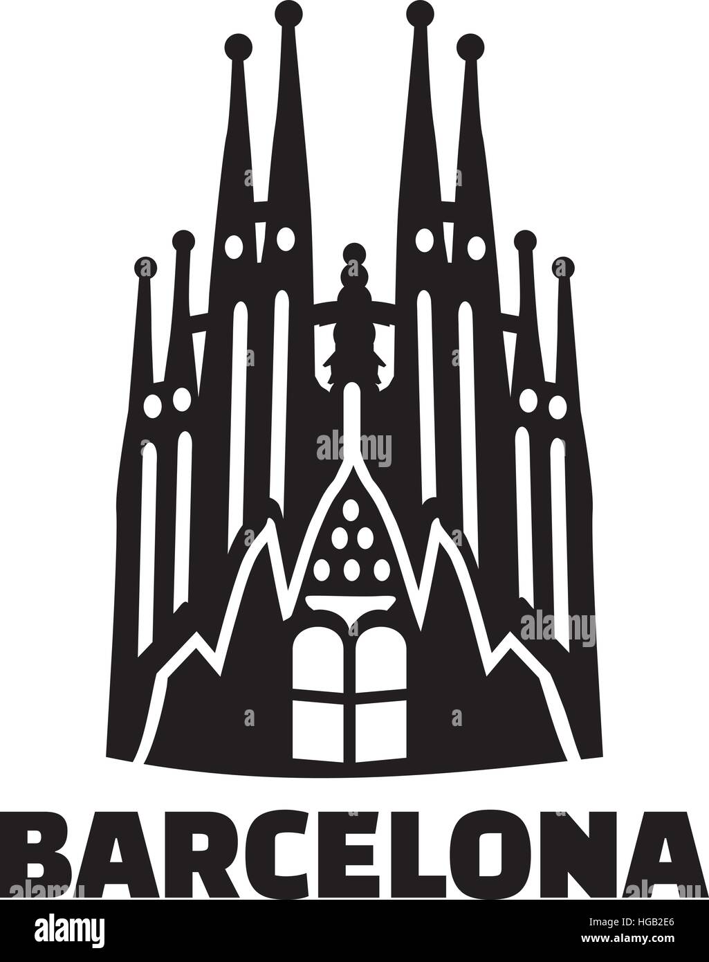 Sagrada familia Barcelona Illustration de Vecteur