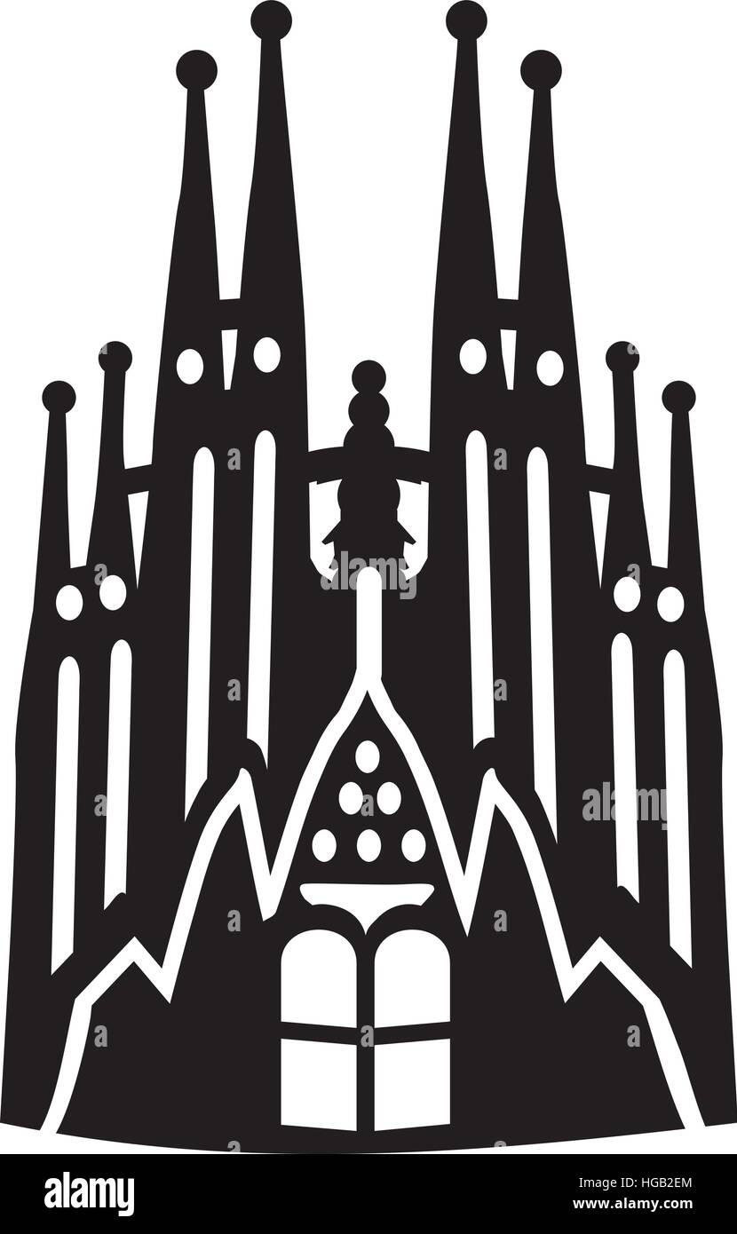 L'icône de la Sagrada Familia Illustration de Vecteur