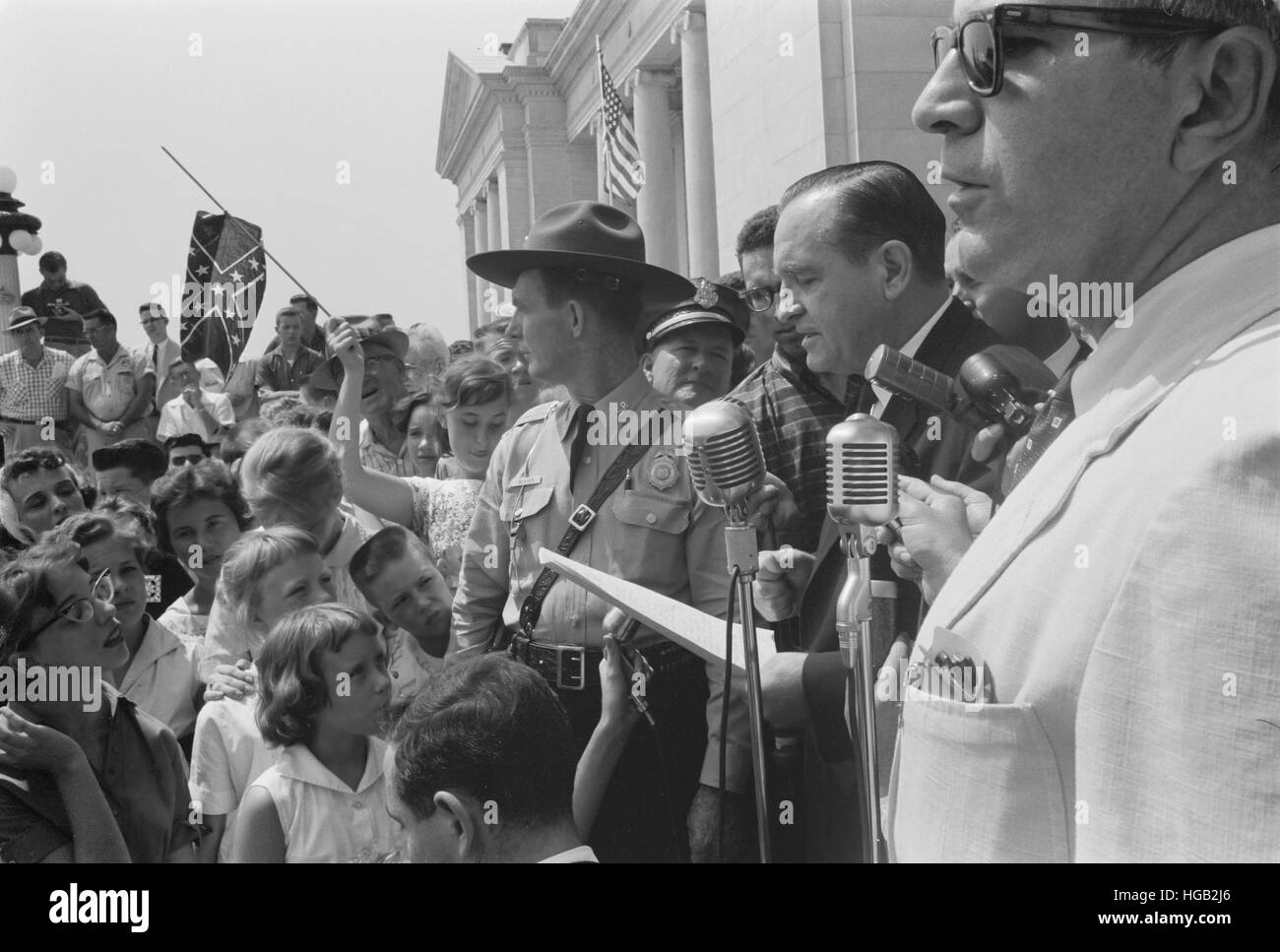 Un groupe de manifestants à Washington D.C. en 1959. Banque D'Images