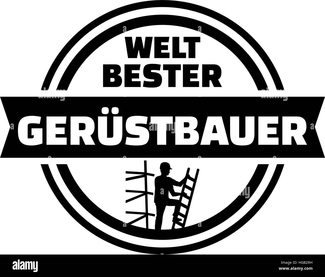 World's best scaffolder bouton allemand Illustration de Vecteur