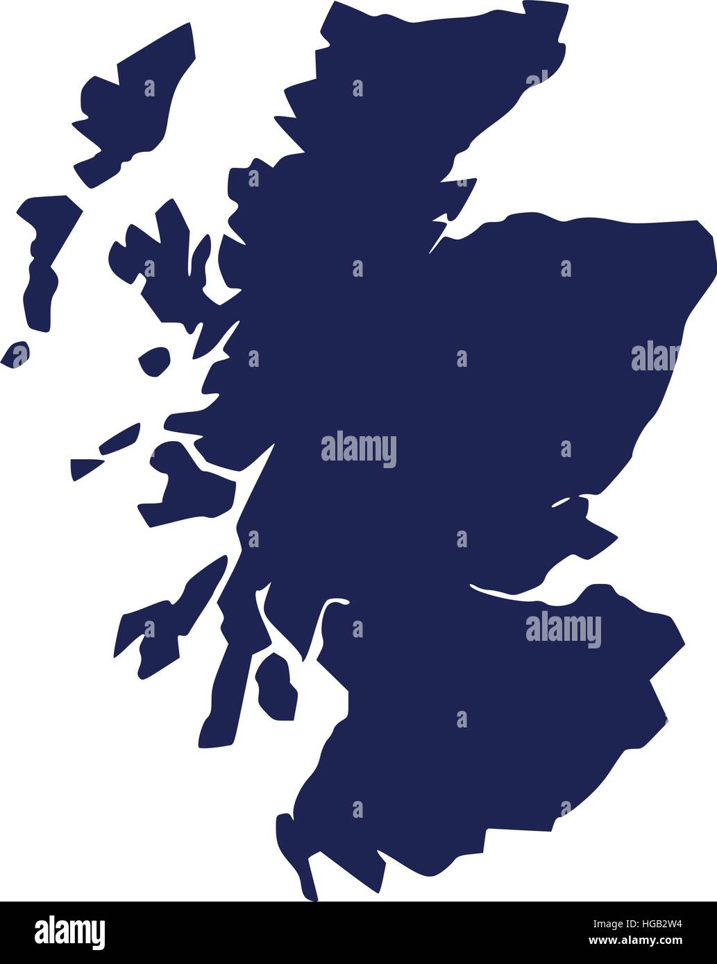 Carte de l’Ecosse Illustration de Vecteur