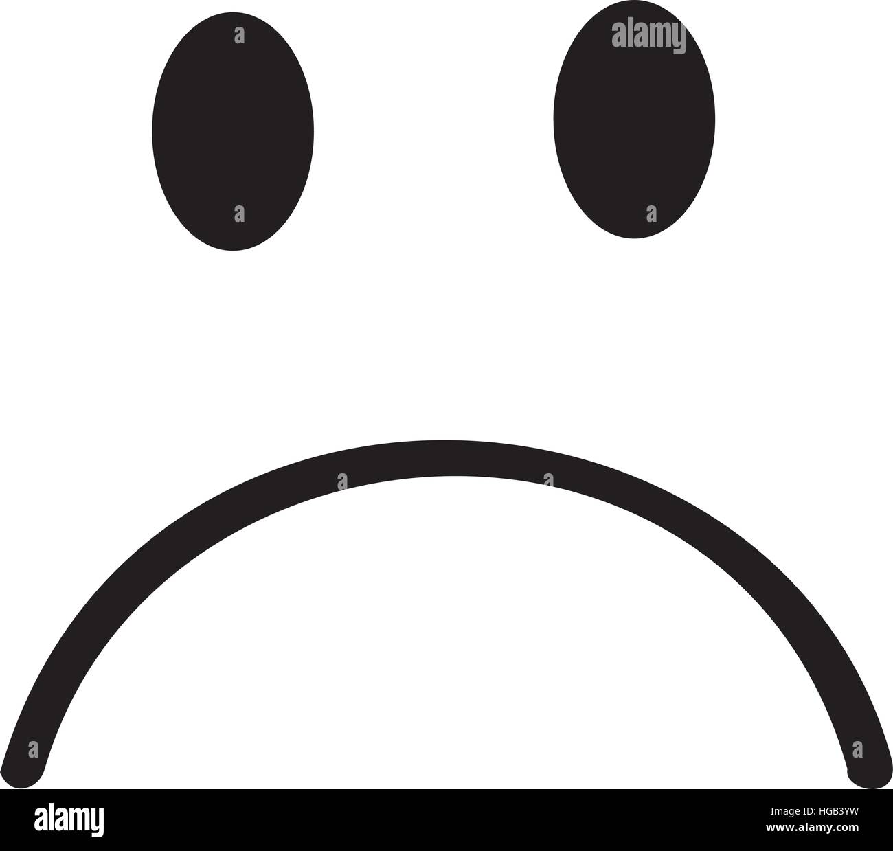 Smiley triste classique Illustration de Vecteur