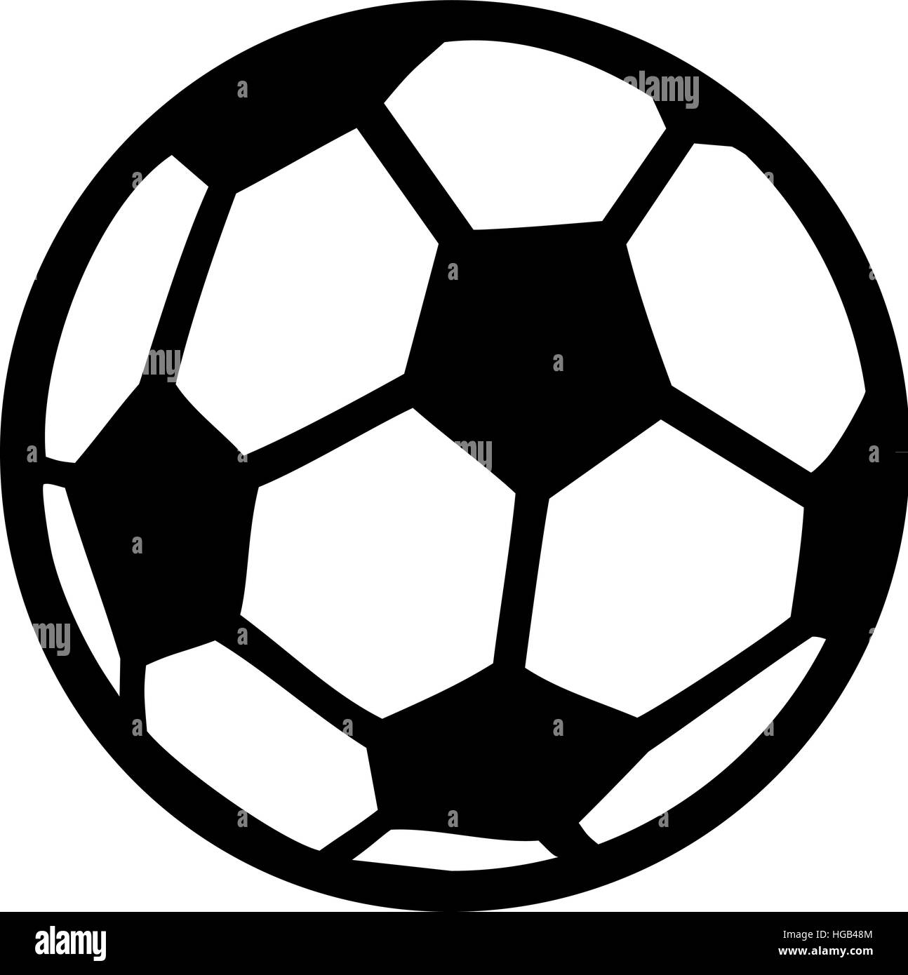 L'icône d'un ballon de football Illustration de Vecteur