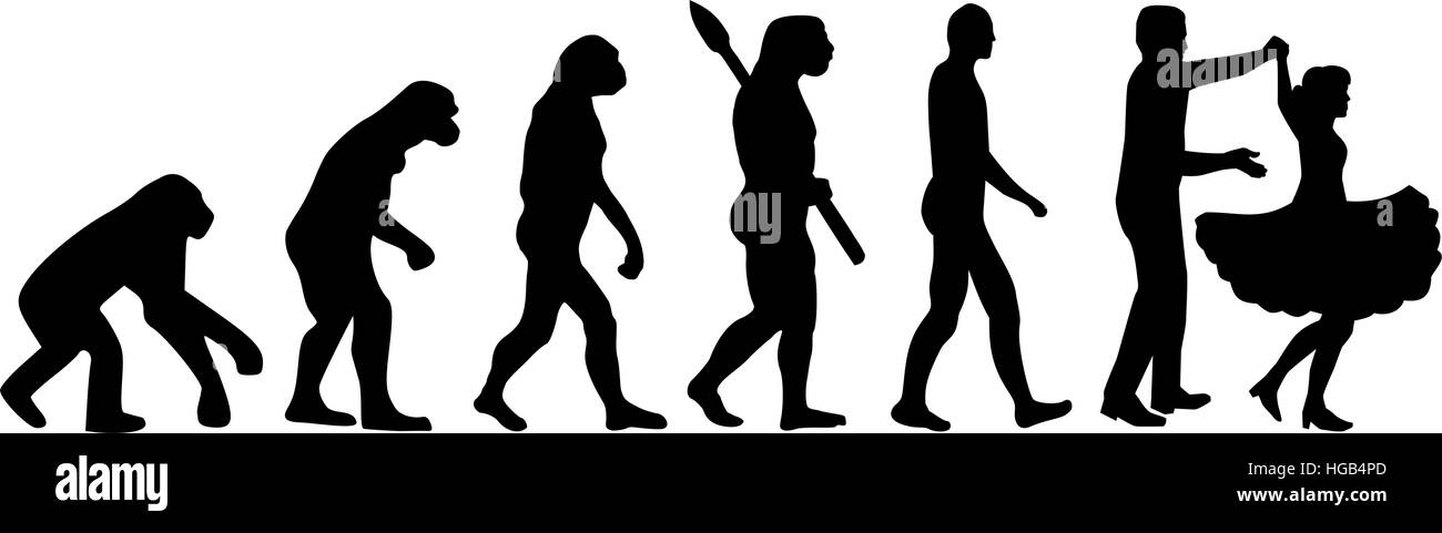 Évolution quare dance Illustration de Vecteur