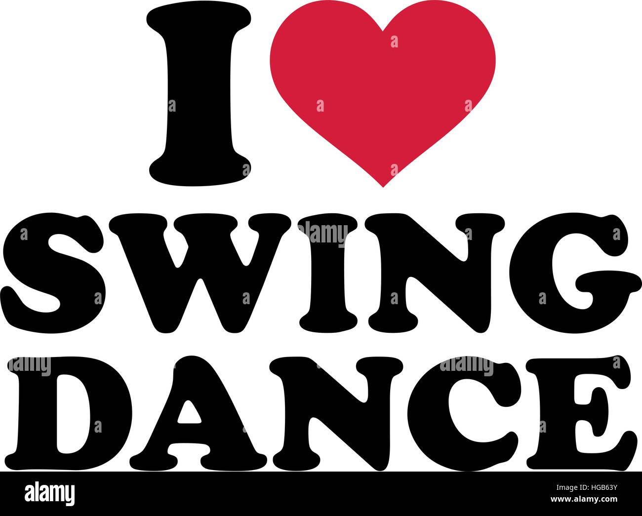 J'aime la danse swing Illustration de Vecteur