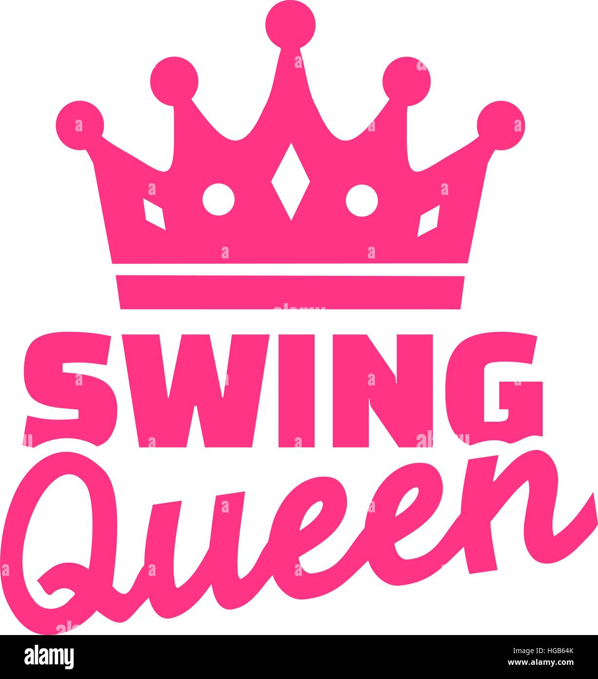 Reine de danse avec couronne Illustration de Vecteur