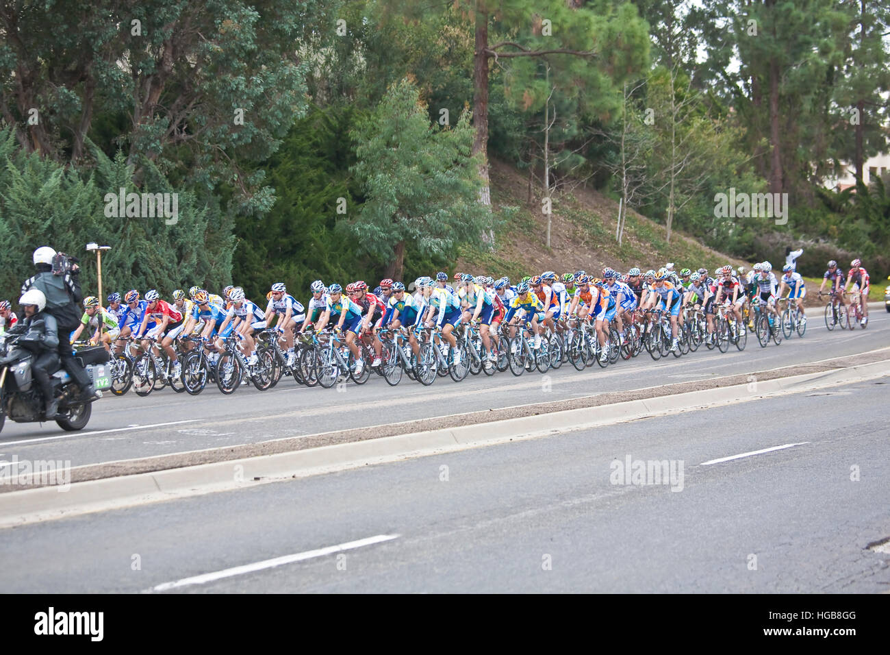 Les cyclistes dans l'étape 8 de l'Amgen Tour de Californie 2009 course cycliste à Rancho Bernardo, San Diego, CA US. Banque D'Images