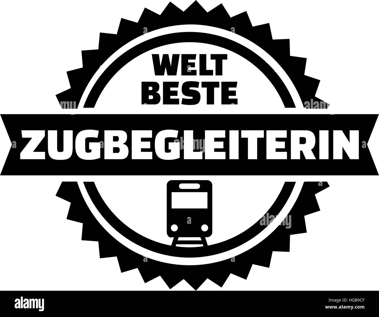 World's best train bord bouton allemand Illustration de Vecteur