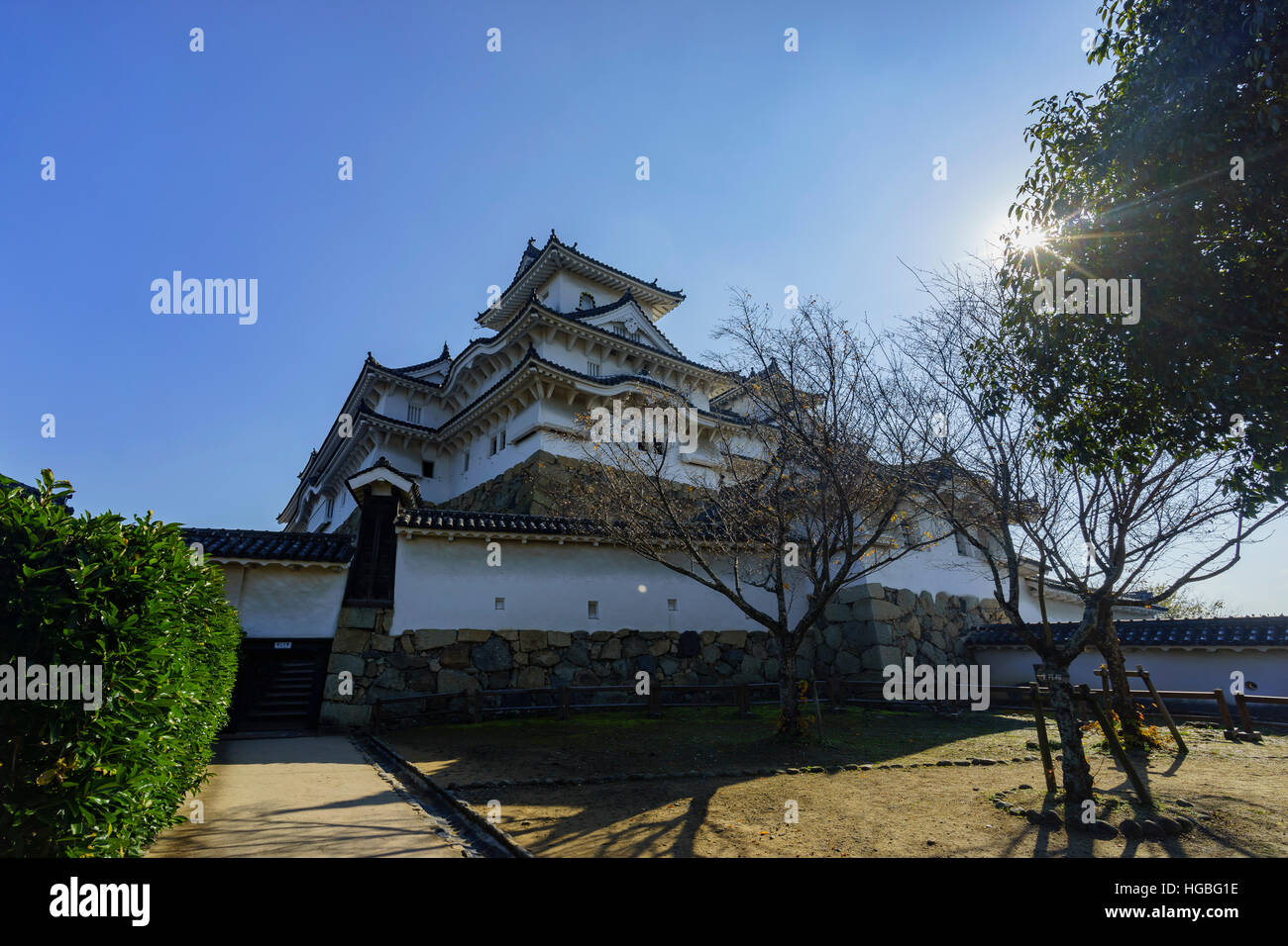 Le Héron blanc - château Himeji à Kobe, Japon Banque D'Images