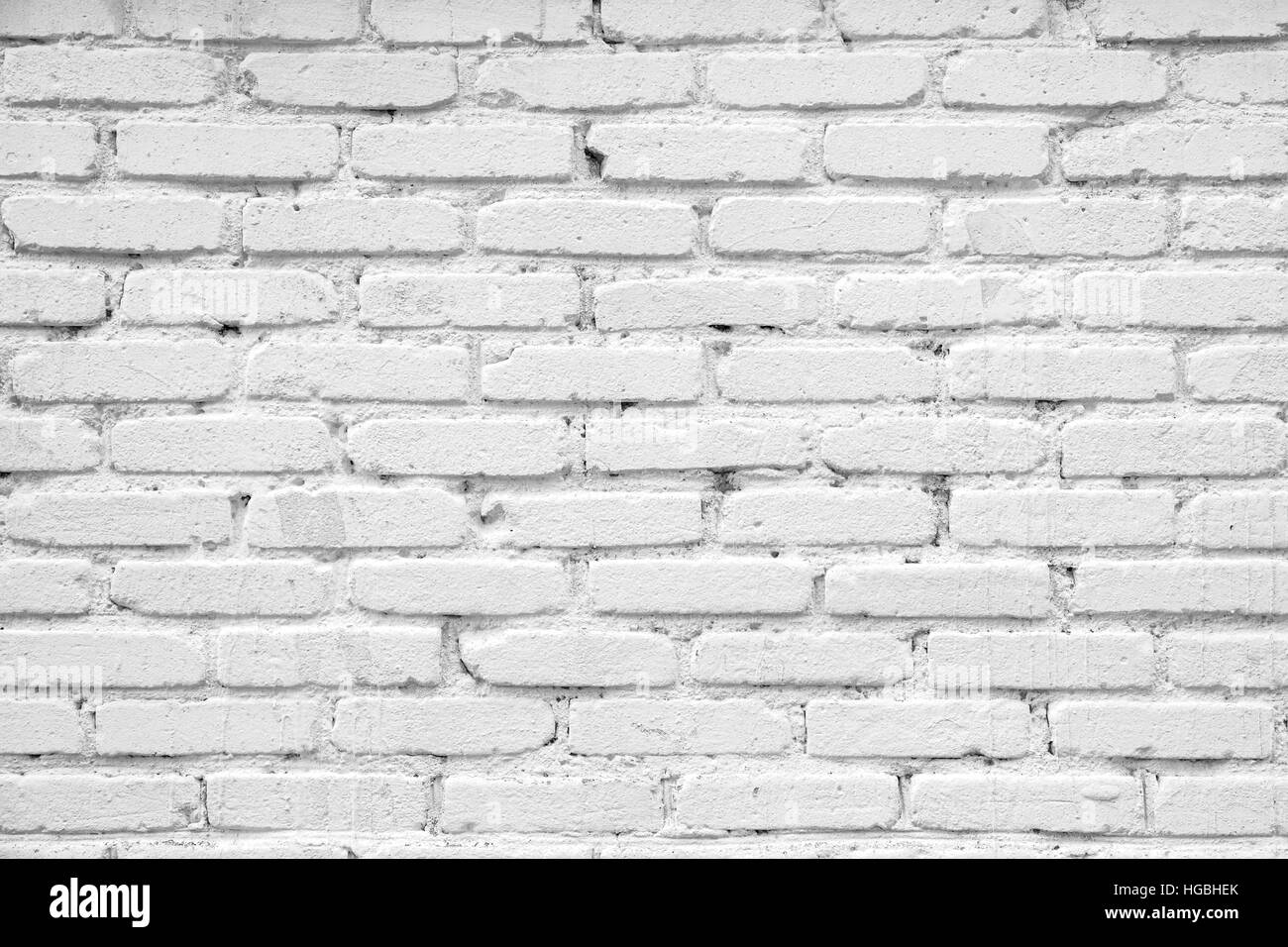 La texture du mur de brique blanc patiné closeup shot Banque D'Images