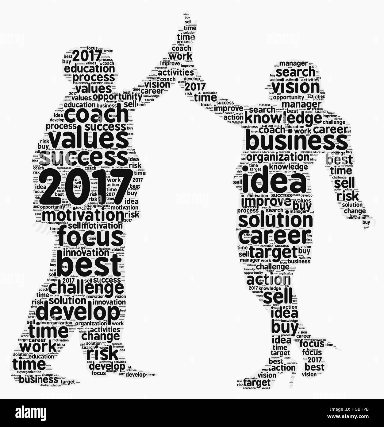 2017 affaires mot concept cloud en forme business mans Banque D'Images