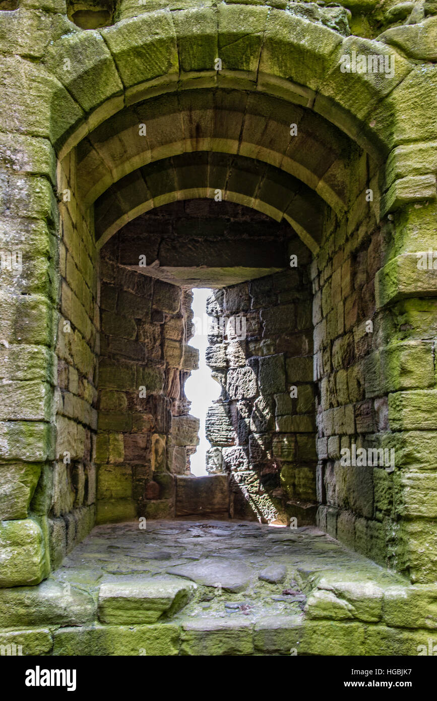 Château de Dunstanburgh, la côte de Northumberland, UK Banque D'Images