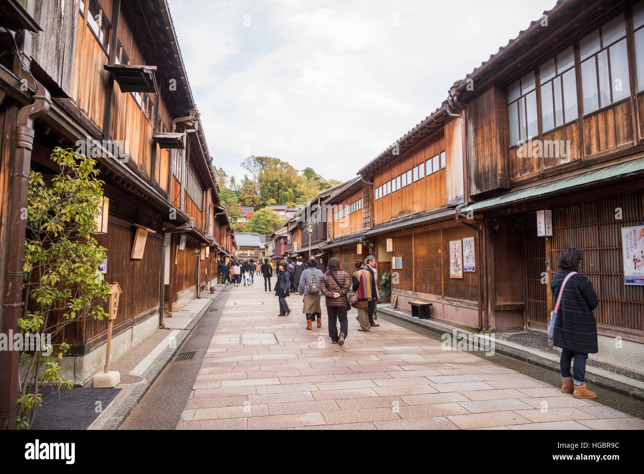 Quartier Higashi Chaya, la ville de Kanazawa, Ishikawa Prefecture, Japan Banque D'Images