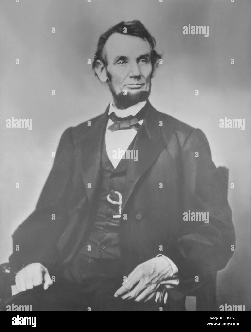 Portrait du président Abraham Lincoln. Banque D'Images