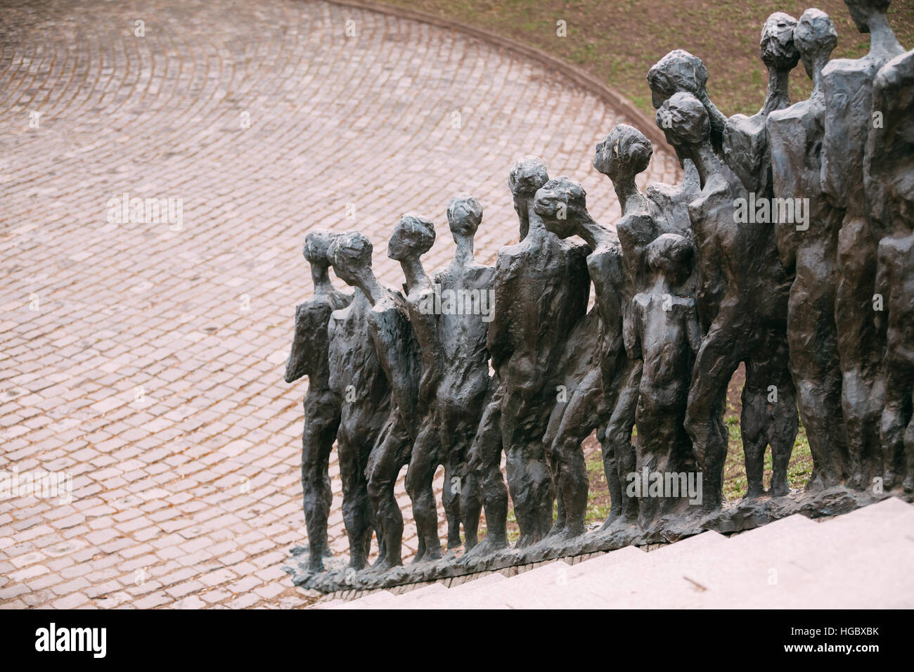 Minsk, Belarus. La Fosse est un monument situé sur coin de rues et Melnikayte Zaslavskaïa consacrée aux victimes de l'Holocauste à Minsk, en Biélorussie. C'est Banque D'Images