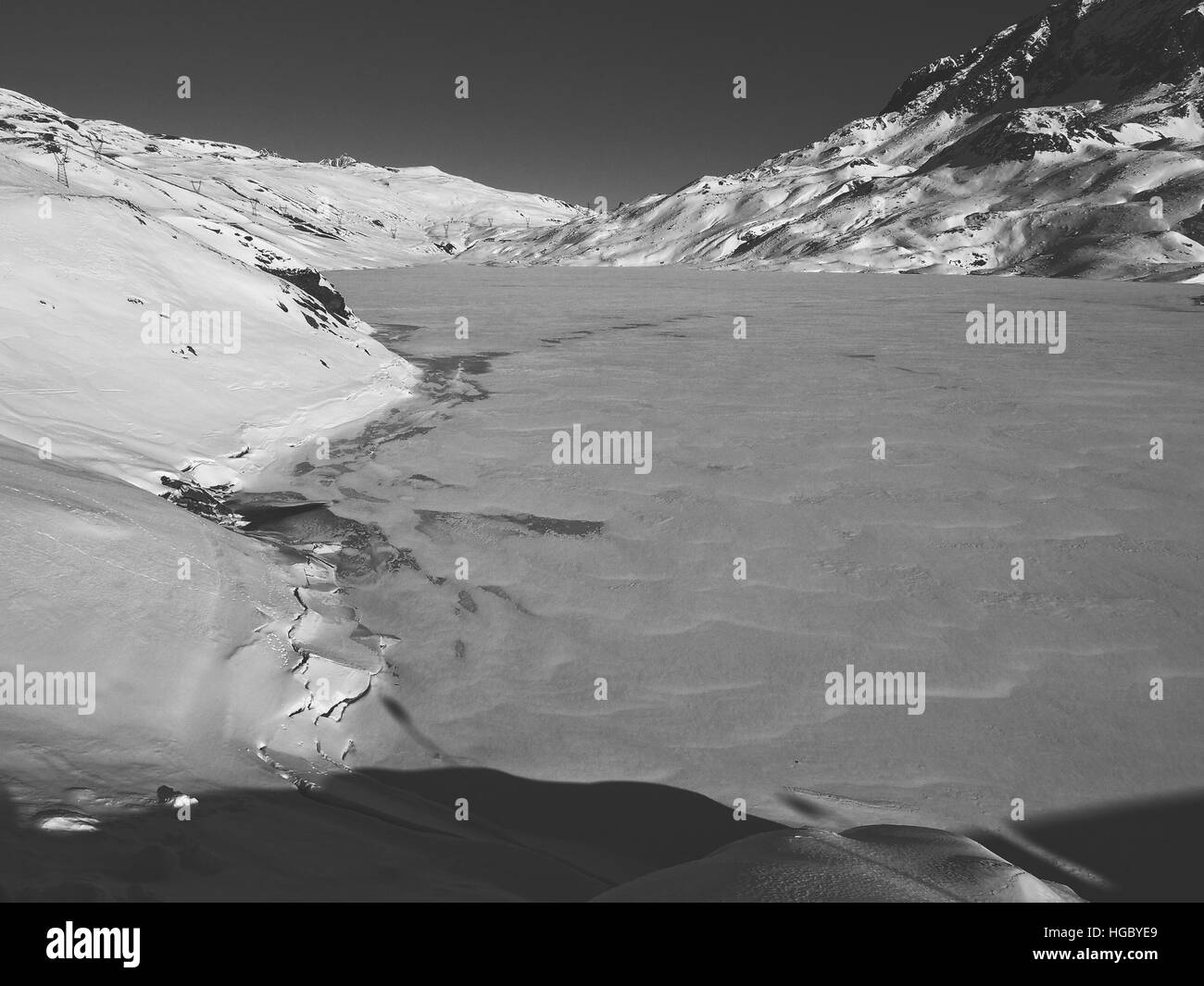 Paysage magnifique en hiver près de Toggia lake Banque D'Images