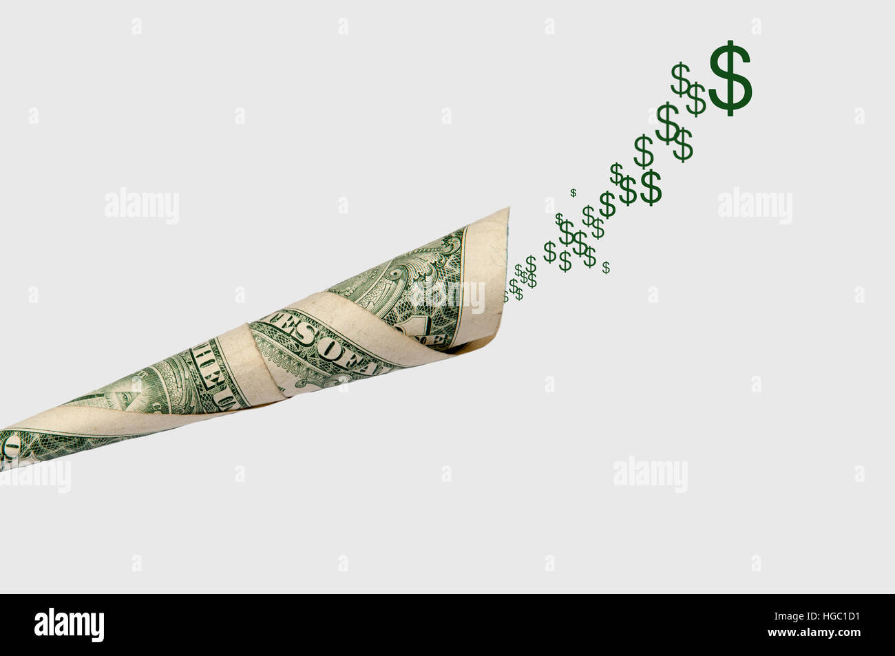 Concept d'affaires pour faire de l'argent. L'argent parle Banque D'Images