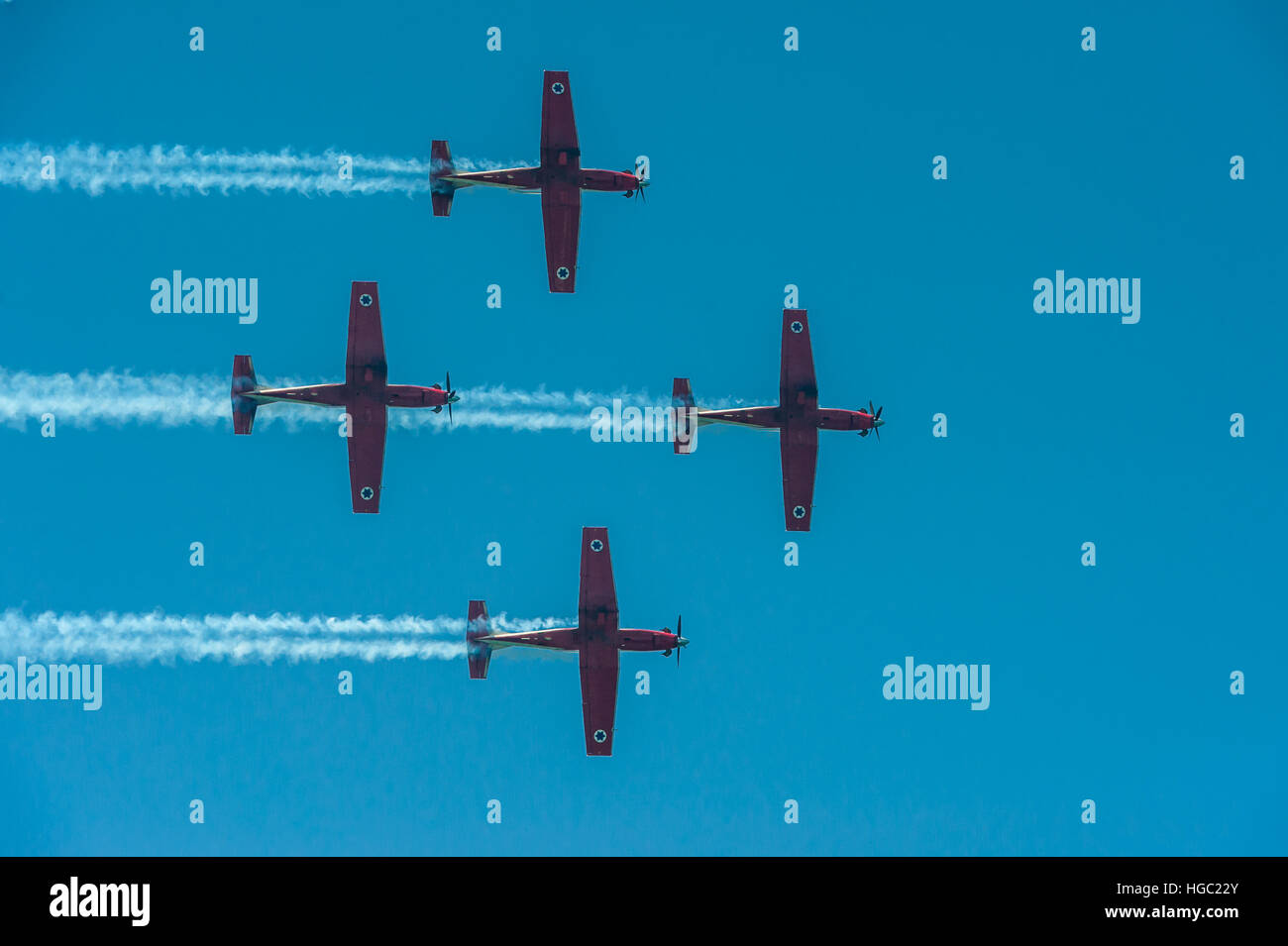 Yom Haatsmaout, jour de l'indépendance, Israël, airshow 2016 Banque D'Images