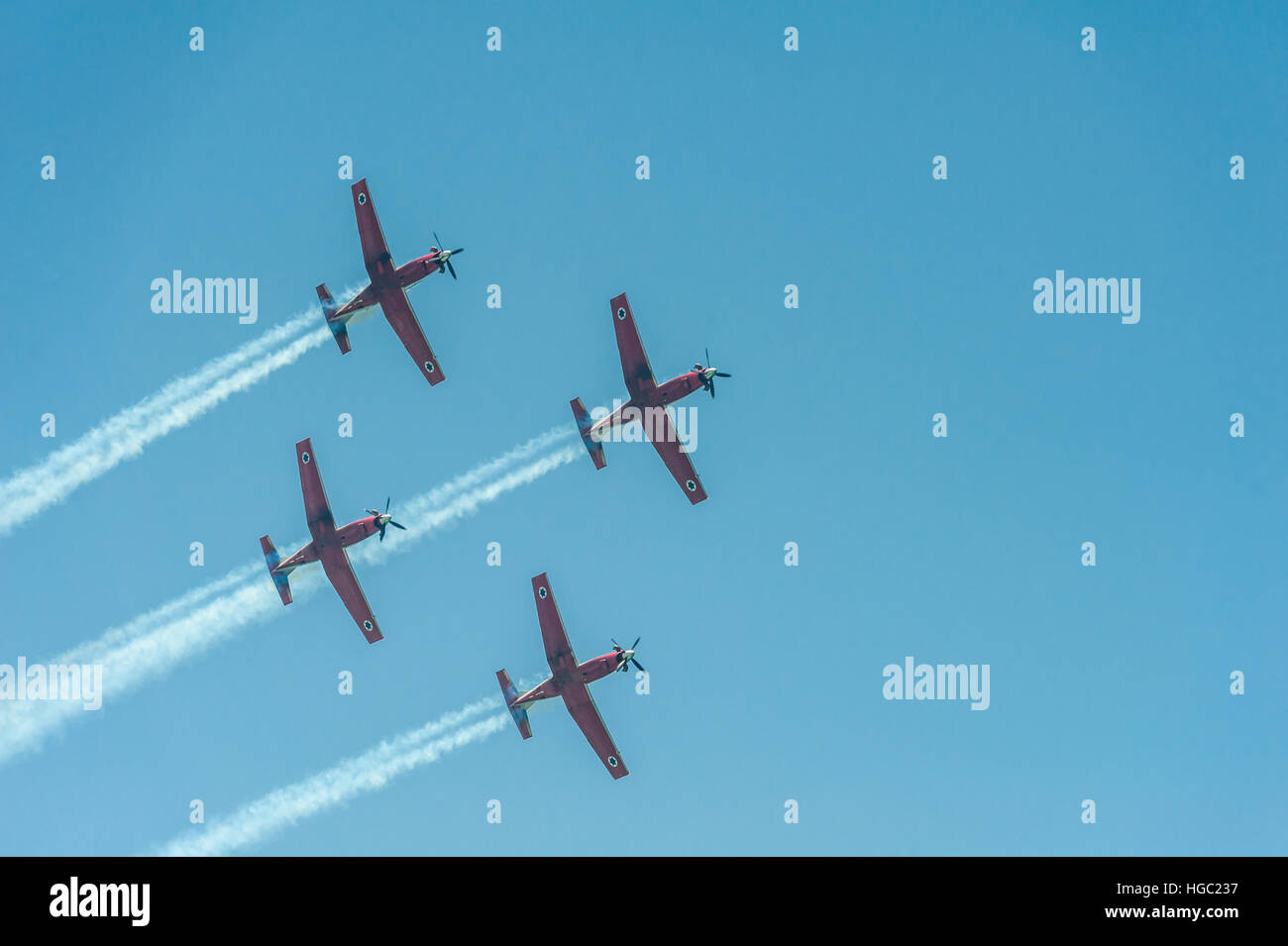 Yom Haatsmaout, jour de l'indépendance, Israël, airshow 2016 Banque D'Images