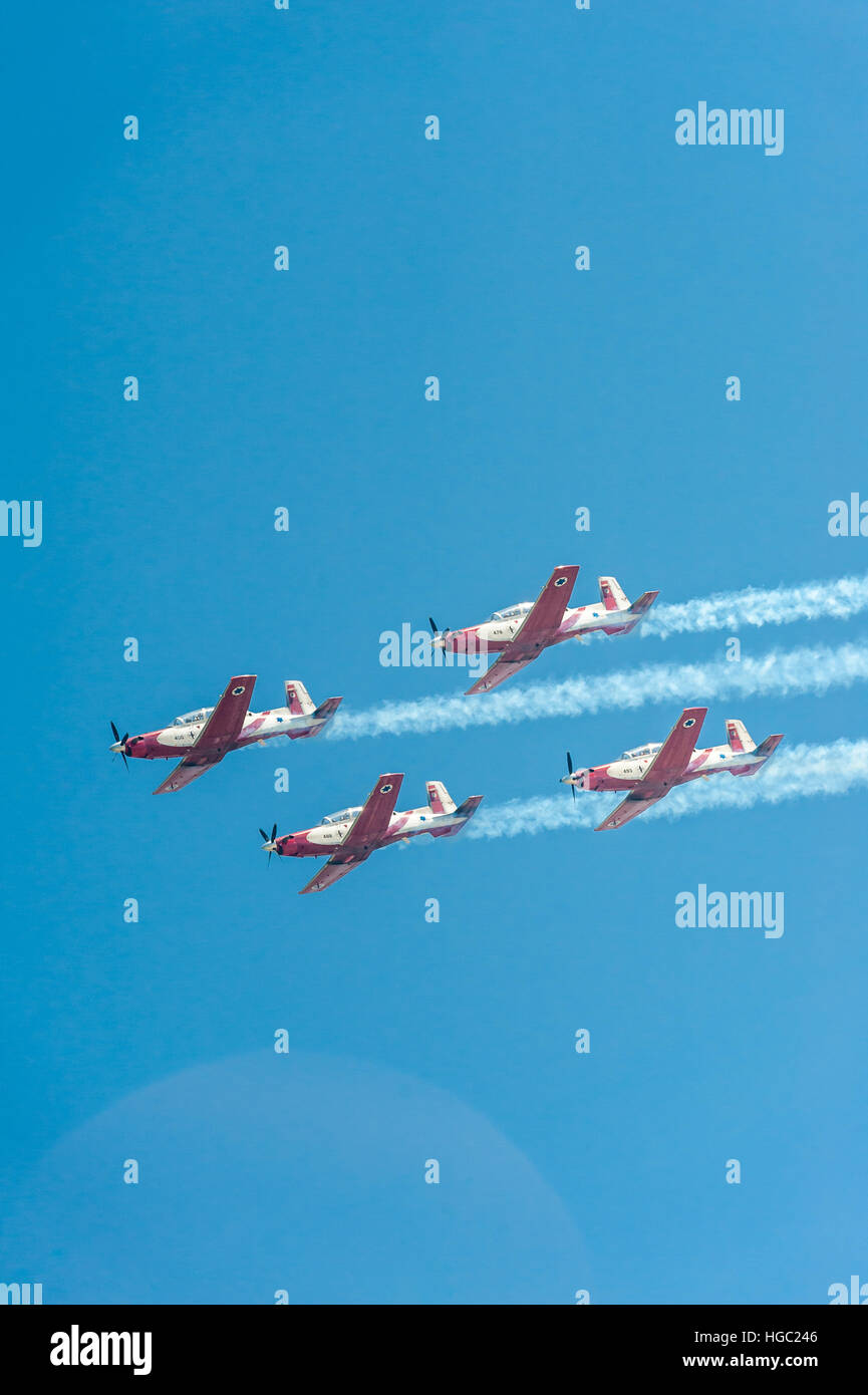 Yom Haatsmaout, jour de l'indépendance, Israël, airshow 2016 Banque D'Images