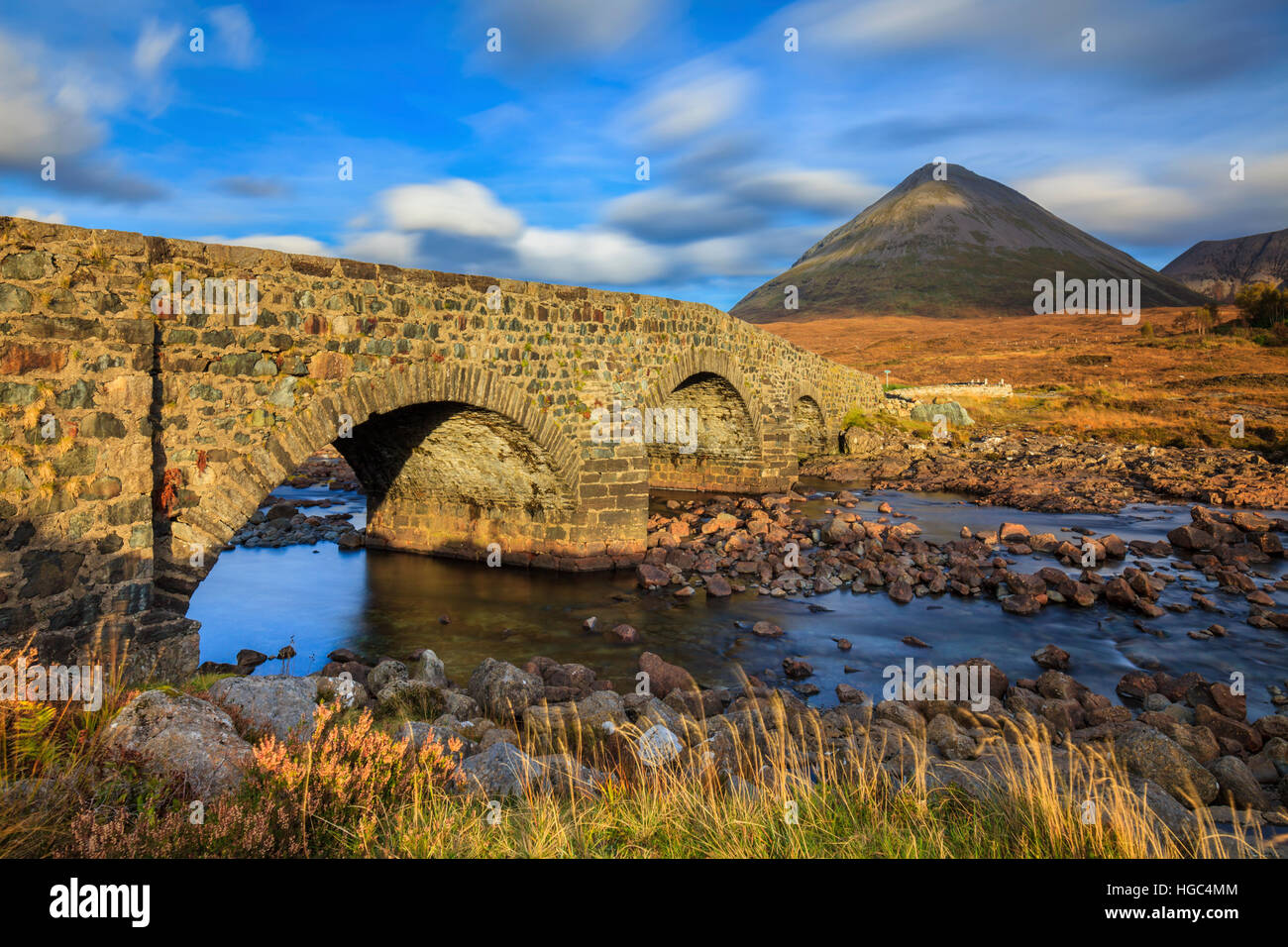 Pont de Sligachan sur l'île de Skye. Banque D'Images