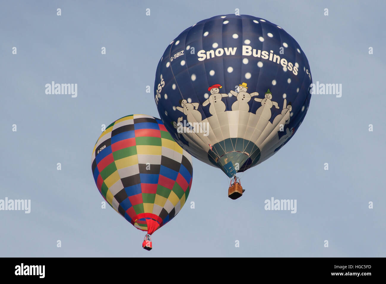 G-SBIZ Cameron Hot Air Balloon de Snow Business de Bristol International Balloon Fiesta 2016 Banque D'Images