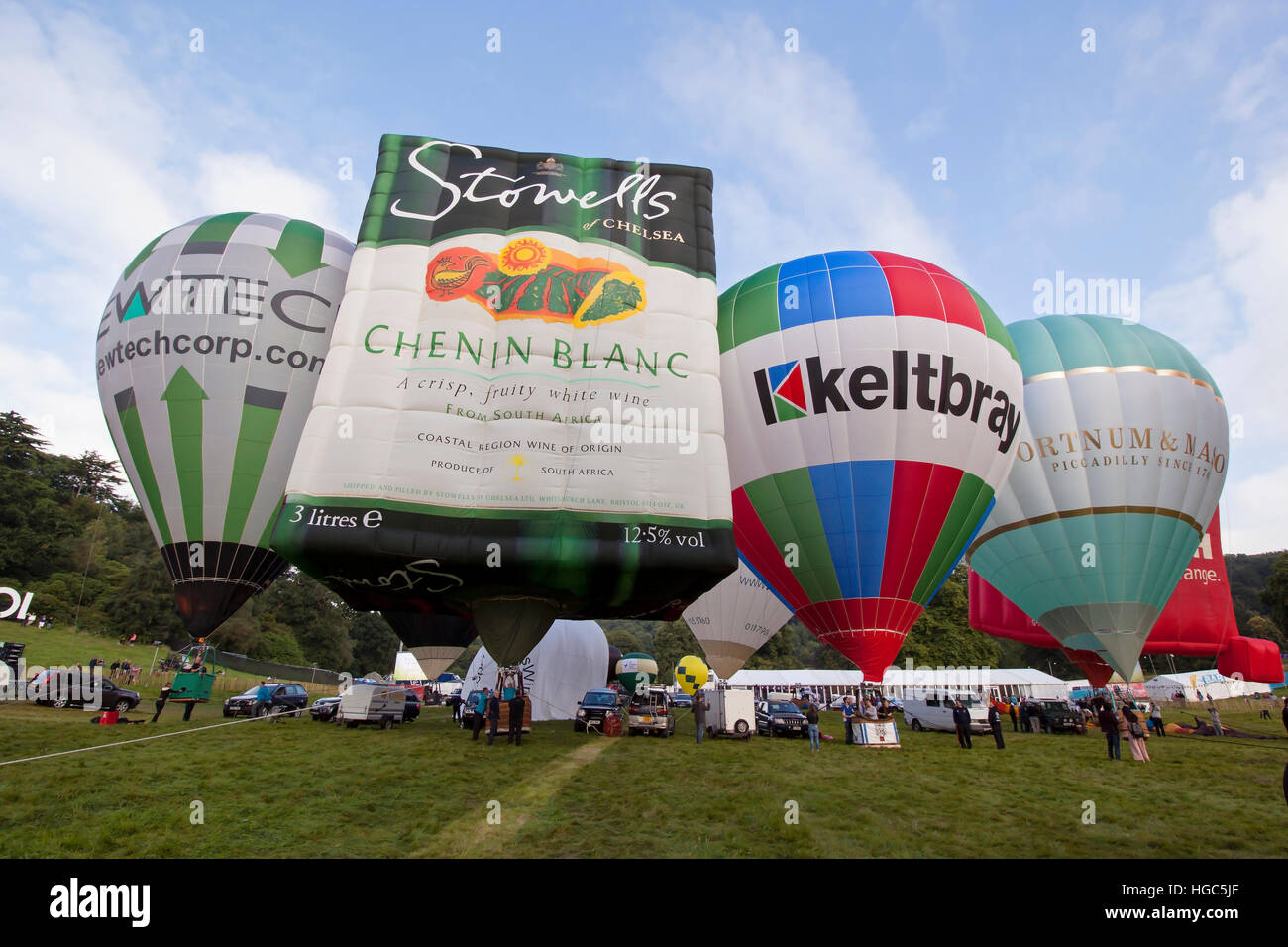 Stowels Kewtech Keltbray,Vin, ballons à air chaud à Bristol International Balloon Fiesta 2016 Banque D'Images