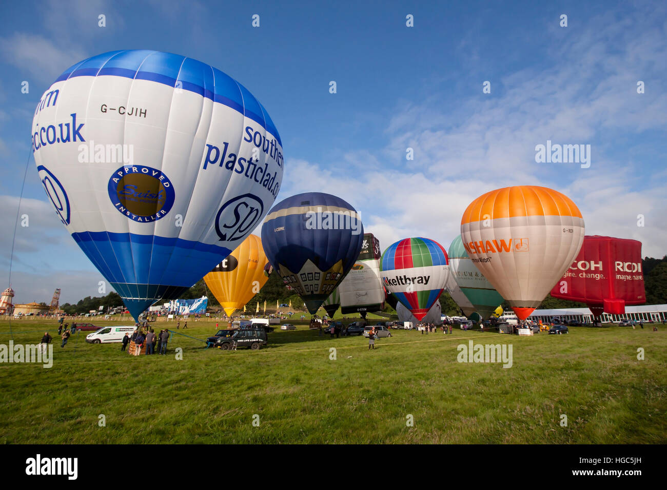 Le sud de l'Plasticlad, Renishaw Montgolfières à Bristol International Balloon Fiesta 2016 G-CJIH Banque D'Images
