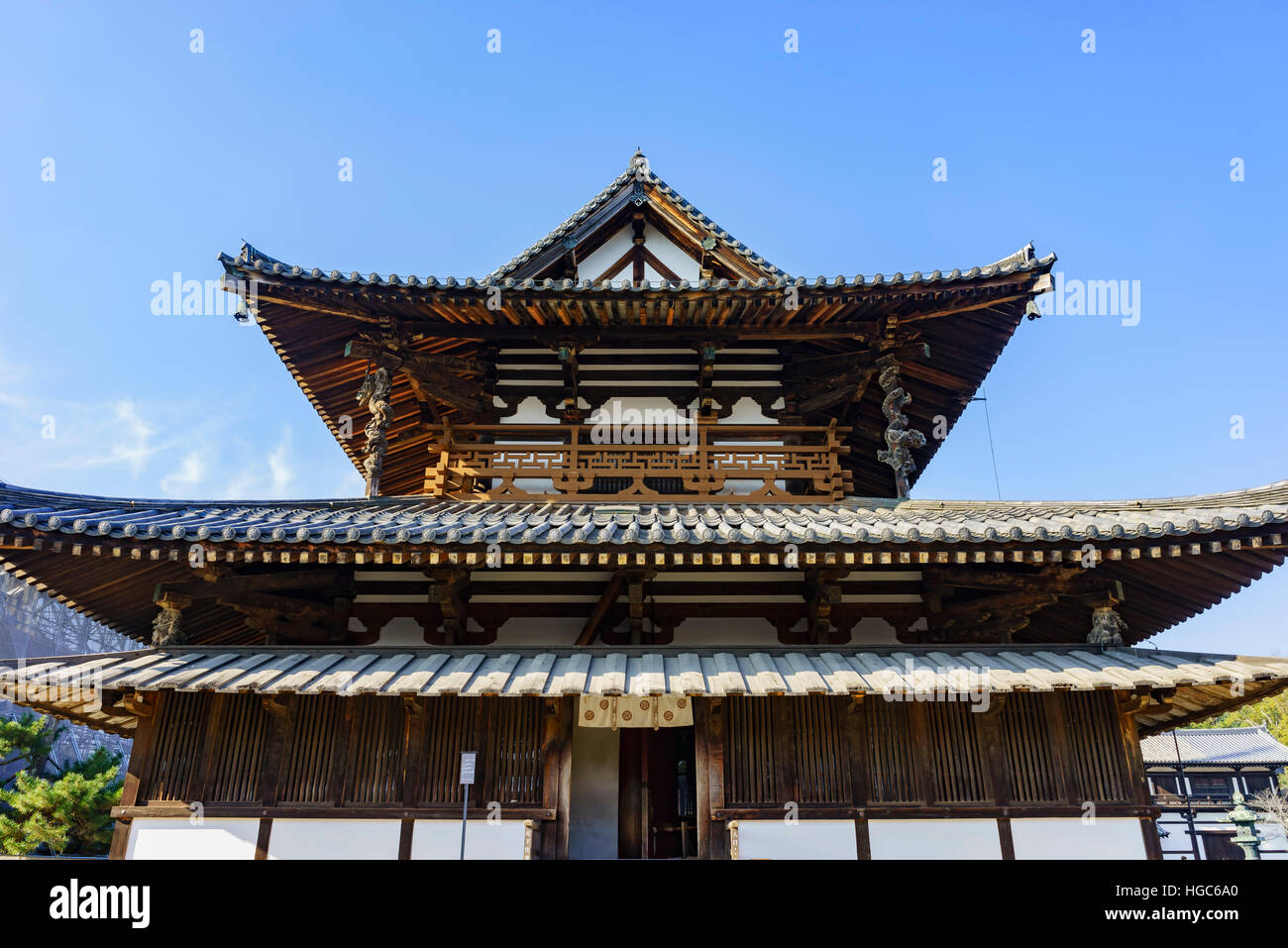 L'historique d'Horyu Ji à Nara, Japon Banque D'Images
