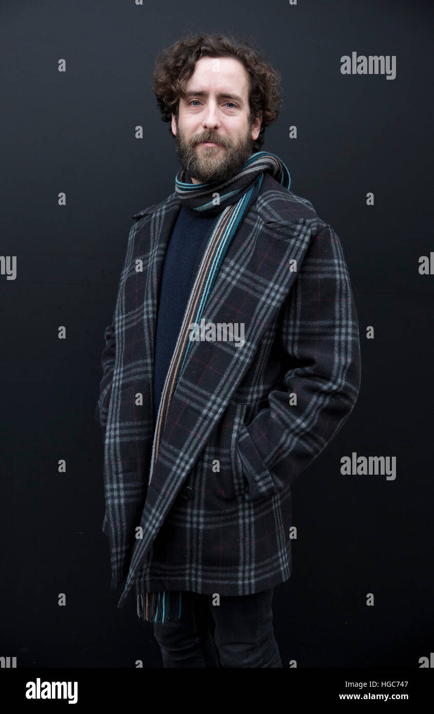 Tristan Giblin, de Leeds, porte un manteau Diesel lors de la London Fashion  Week AW hommes17. ASSOCIATION DE PRESSE Photo. Photo date : Samedi 7  janvier 2017. Crédit photo doit se lire :