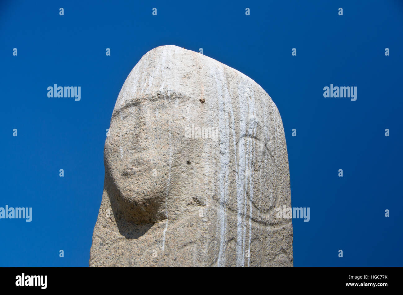 Pierres de cerfs ou Uushigiin Uver, l'âge du bronze site près de Moron, Mongolie Banque D'Images