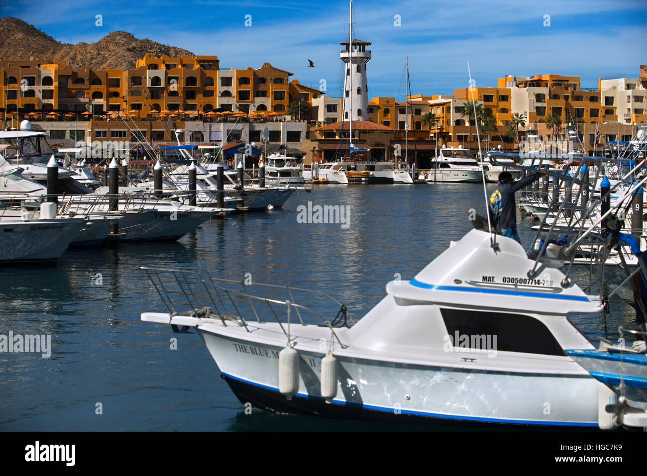 La Marina, Cabo San Lucas, Los Cabos, en Basse-Californie, au Mexique. Banque D'Images