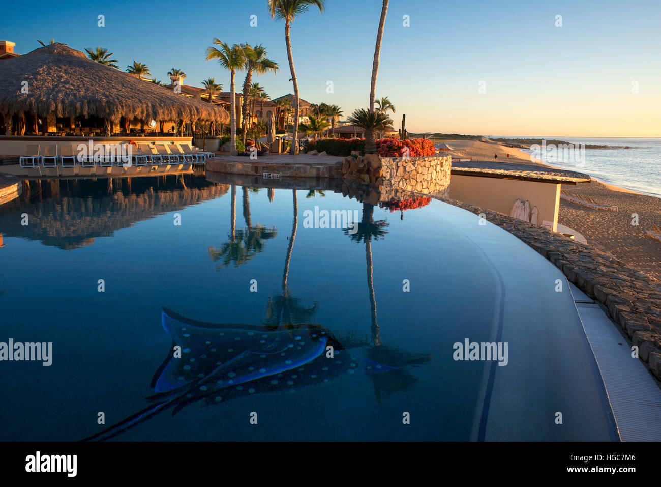 Le Sheraton Hacienda Del Mar Golf & Spa Hôtel restort, à Los Cabos, Mexique, Mer de Cortez, Baja California. Banque D'Images