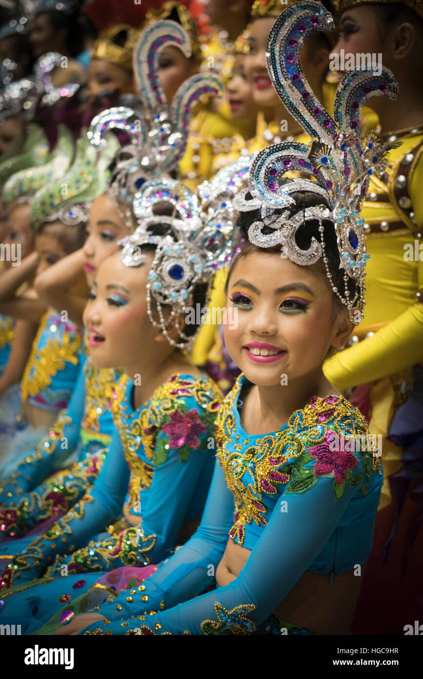 Les célébrations du Nouvel An American Hmong, célébrant les traditions et la culture ethnique hmong. Saint Paul, Minnesota State Fair Grounds. Banque D'Images