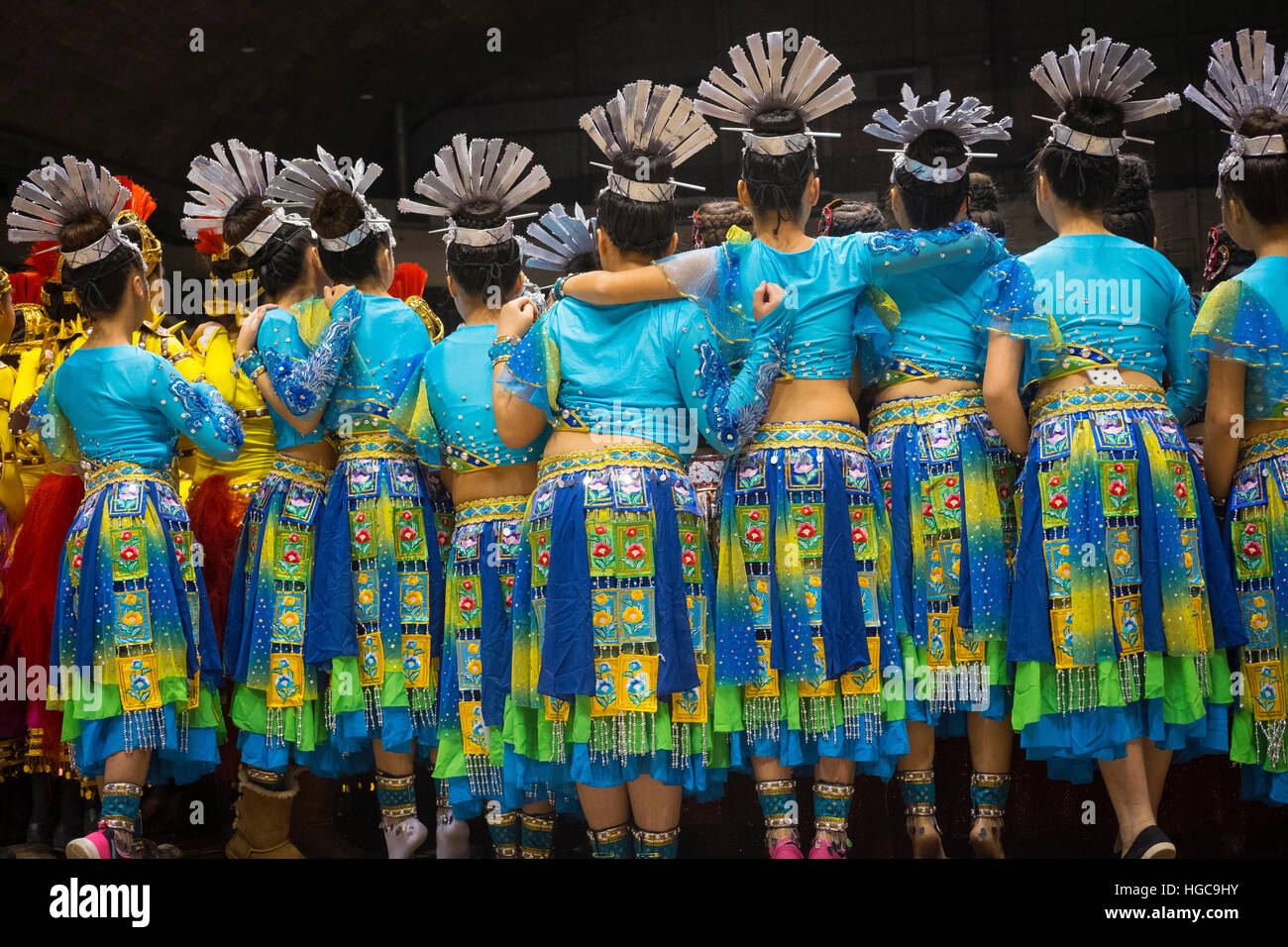 Les célébrations du Nouvel An American Hmong, célébrant les traditions et la culture ethnique hmong. Saint Paul, Minnesota State Fair Grounds. Banque D'Images