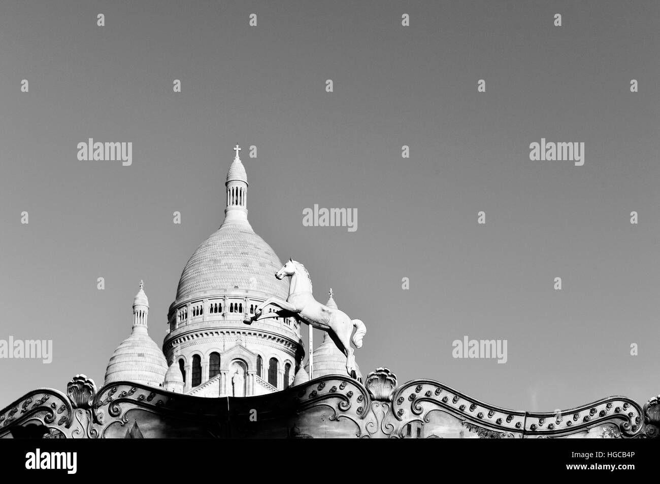 L'église du Sacré-Cœur, Montmartre, Paris Banque D'Images