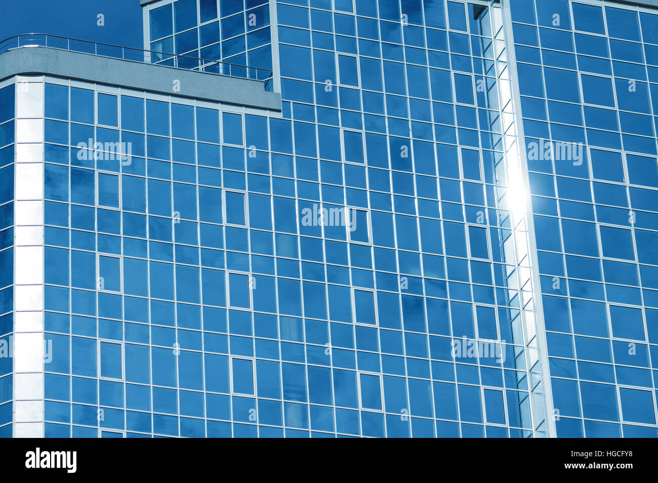 Immeuble de bureaux en verre bleu Banque D'Images