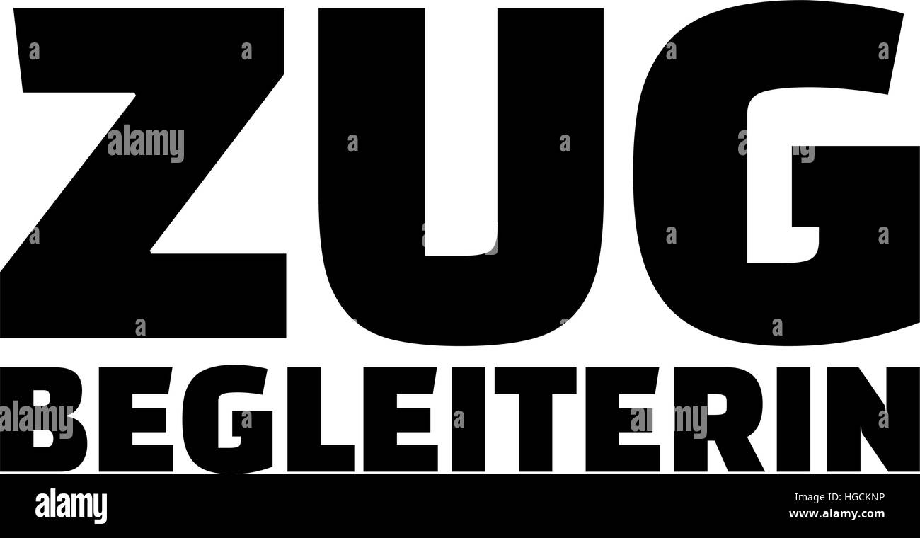 Accompagnateur de train. Mot allemand. Illustration de Vecteur