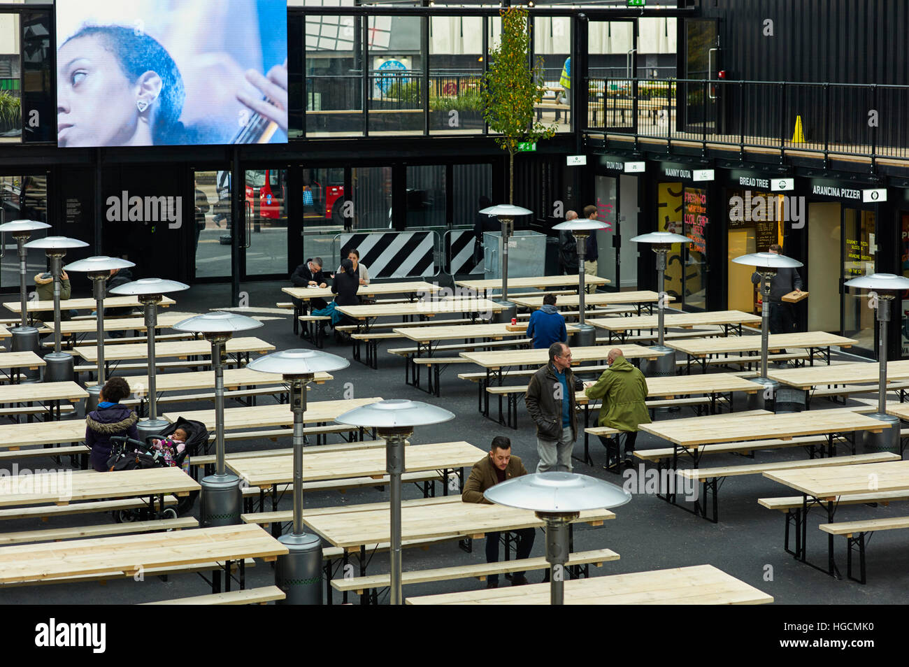 Boxpark à Croydon, concept de l'alimentation Banque D'Images
