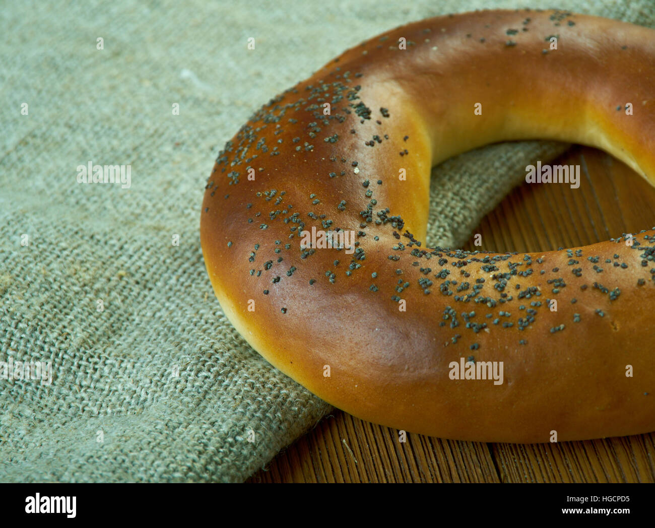 - L'Europe de l'est traditionnel Bublik pain.fresh fédération bagels Banque D'Images