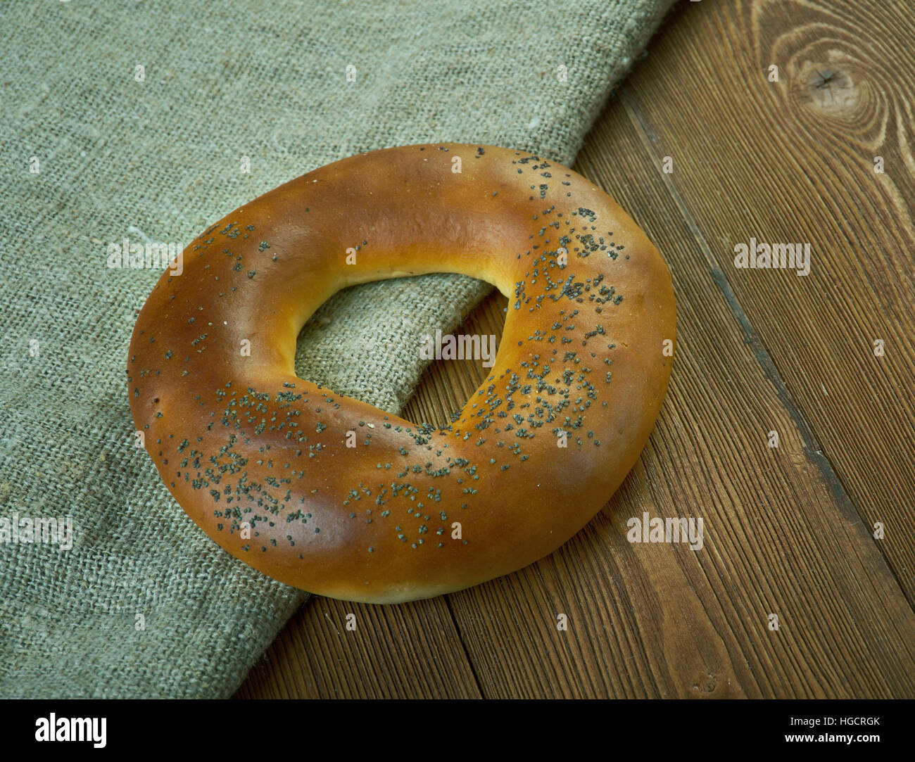 - L'Europe de l'est traditionnel Bublik pain.fresh fédération bagels Banque D'Images