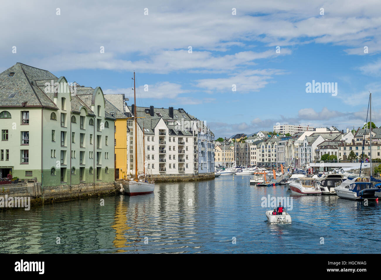Alesund ville cityscape Banque D'Images
